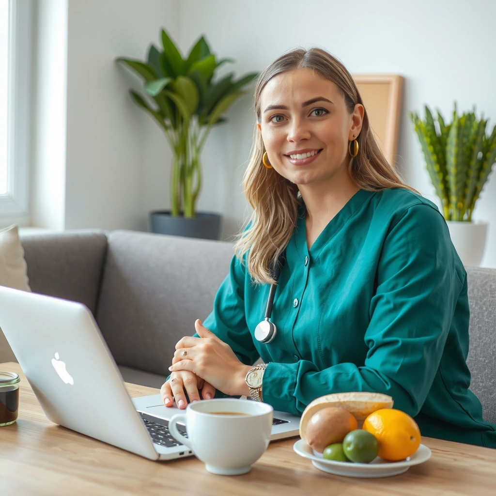 Specialist NutriSupport consultând un pacient